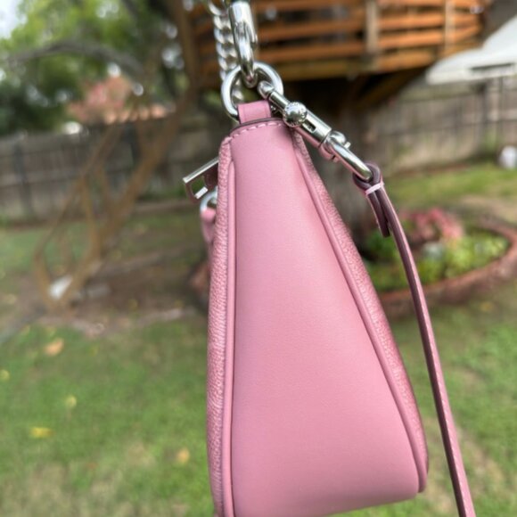 COACH Teri Shoulder Bag In Signature Canvas CV933 Dusty Pink - Picture 2 of 7